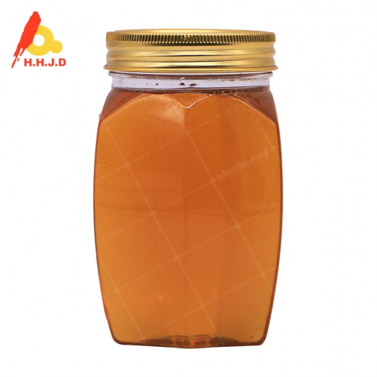 Botella de plástico hexagonal 500g miel natural pura multiflower 